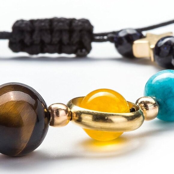 Women Solar System Planet Bead Bracelet Universe Galaxy Jewelry Gift - Picture 4 of 6